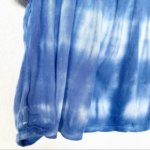 Hollister Embroidered Square Neck Tie Dye Top Size Small - Picture 5 of 8